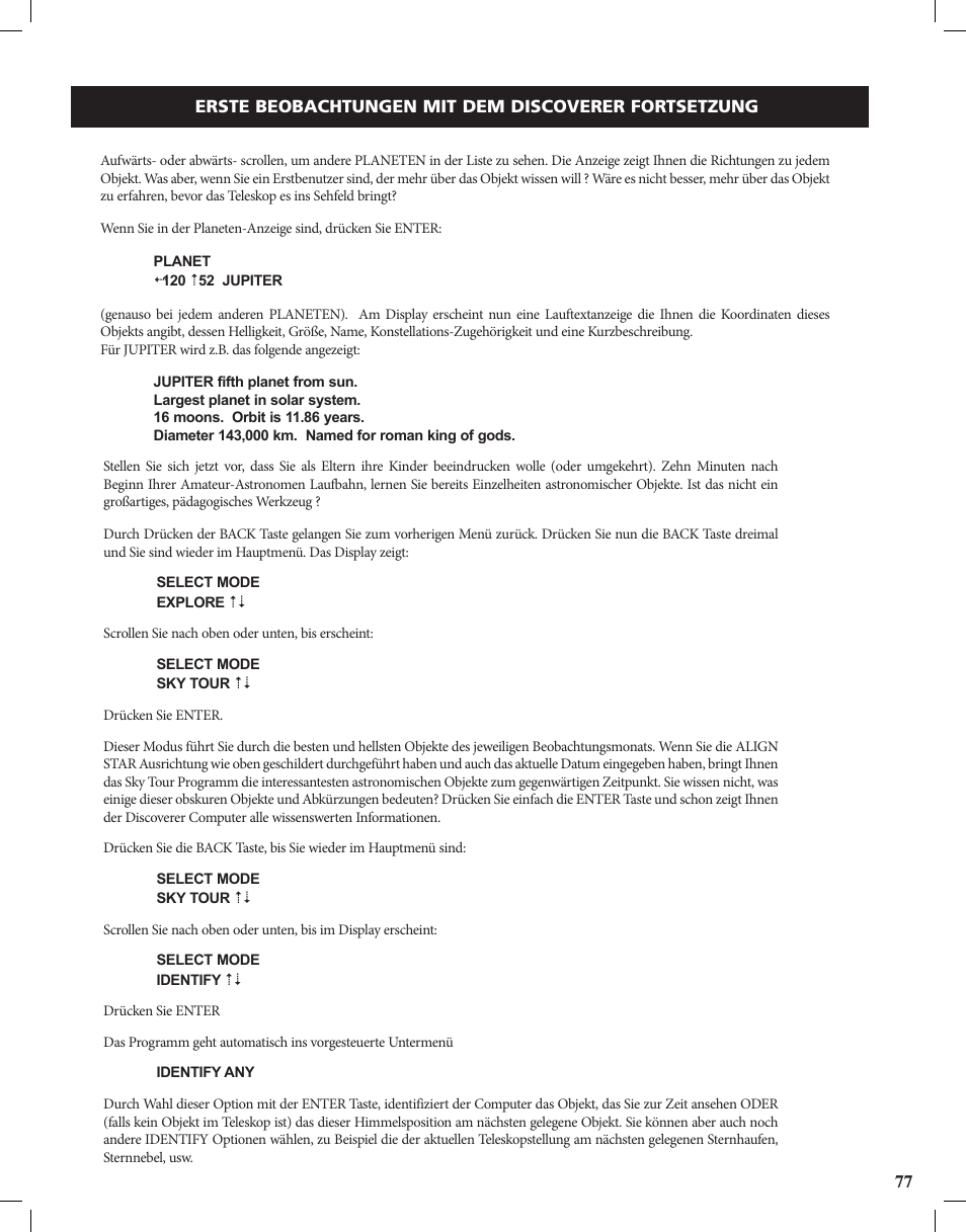Bushnell Discoverer User Manual | Page 77 / 116