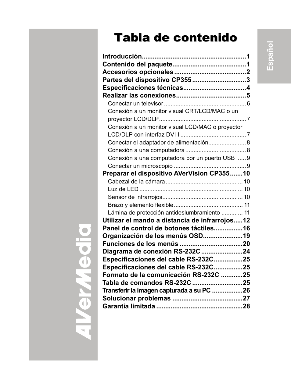 AVer CP355 user manual User Manual | Page 3 / 33