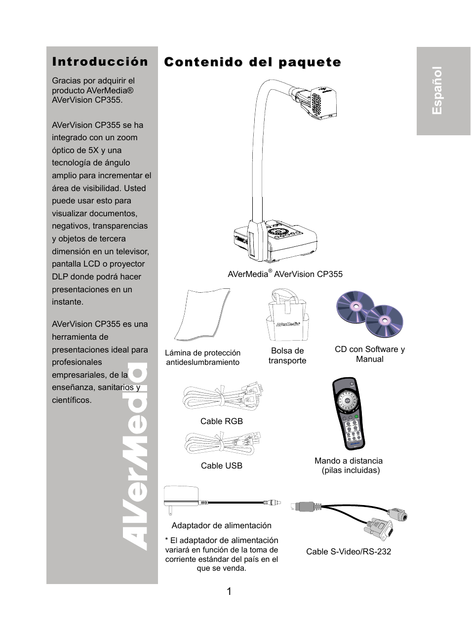 AVer CP355 user manual User Manual | Page 5 / 33