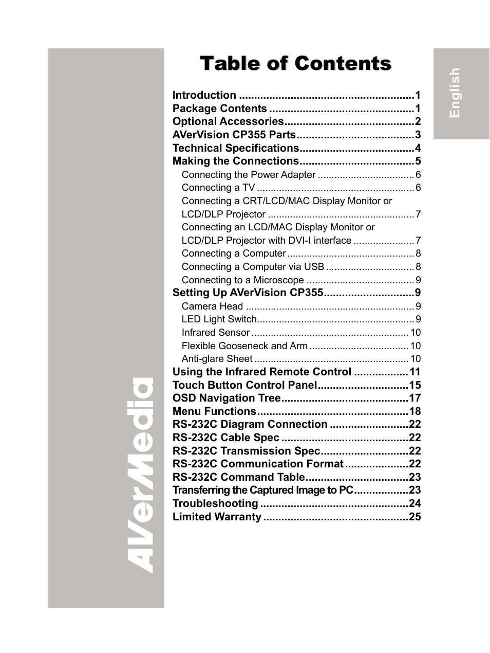 AVer CP355 user manual User Manual | Page 3 / 30