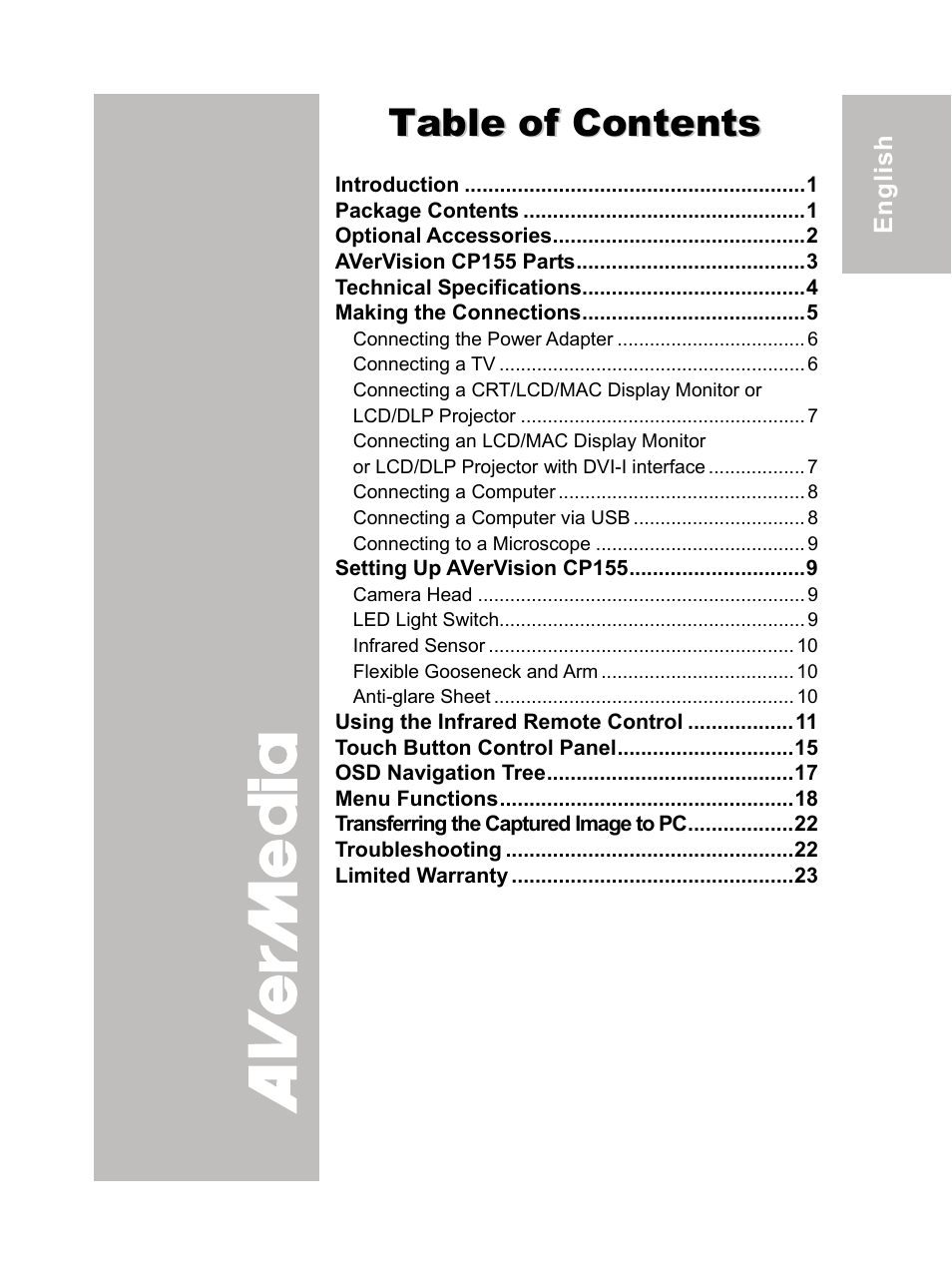 AVer CP155 user manual User Manual | Page 3 / 27