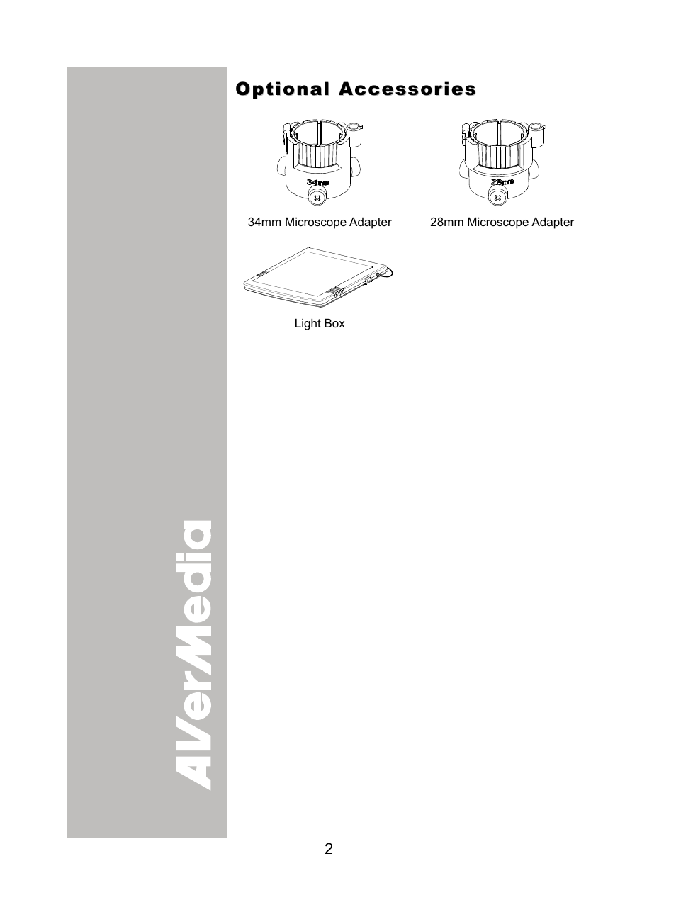 Optional accessories | AVer CP155 user manual User Manual | Page 5 / 27