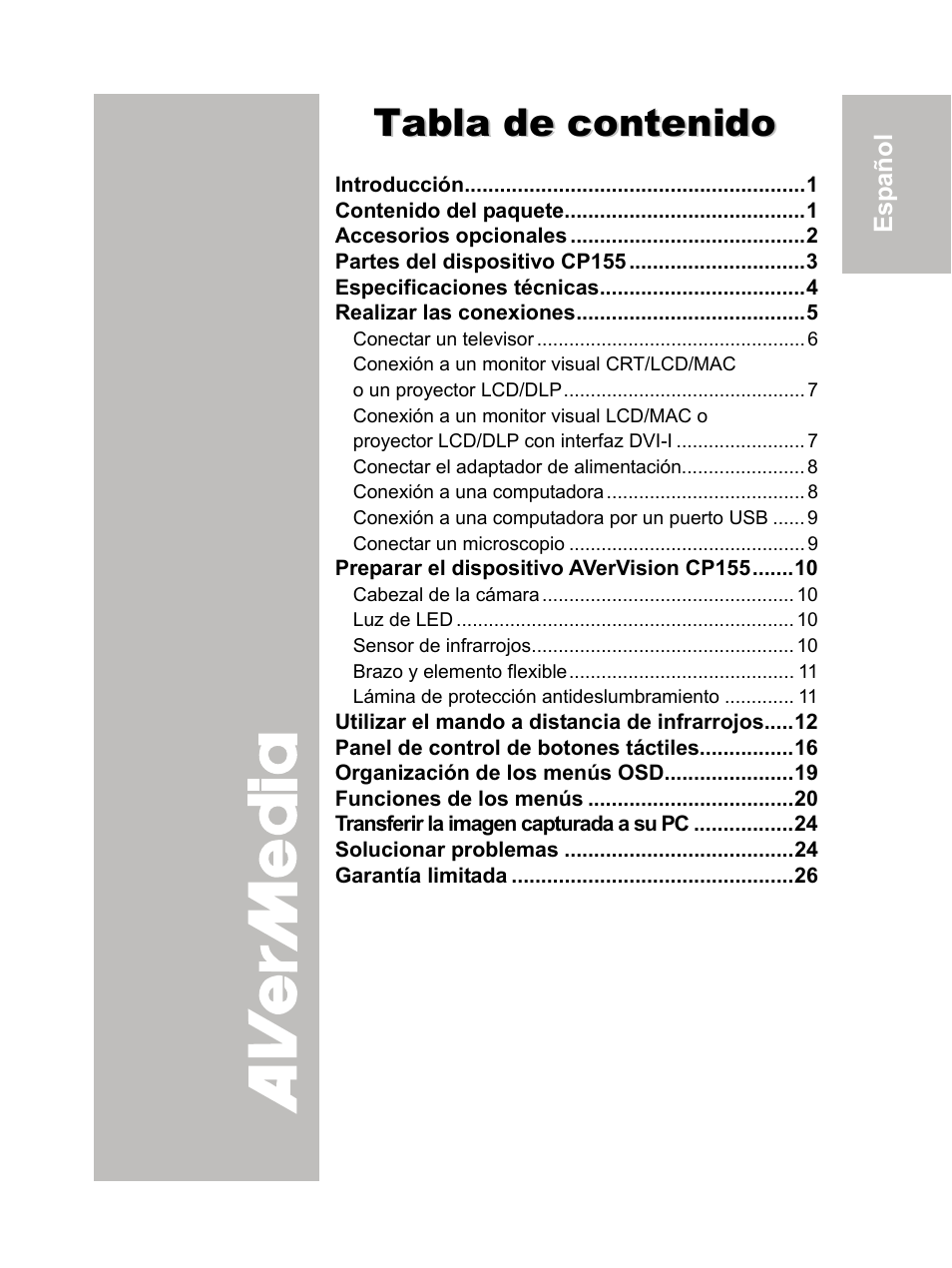 AVer CP155 user manual User Manual | Page 3 / 30