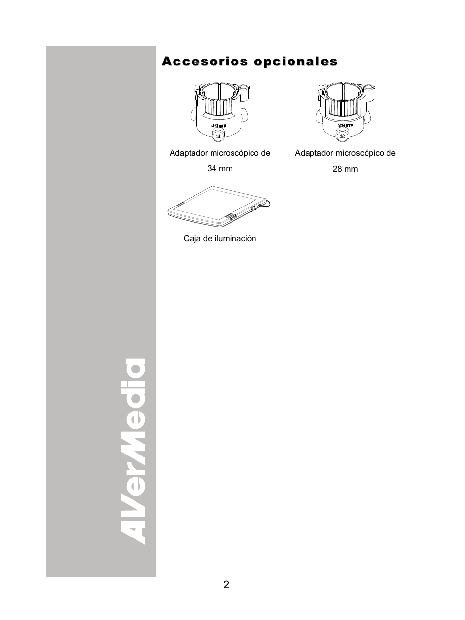 Accesorios opcionales | AVer CP155 user manual User Manual | Page 5 / 30