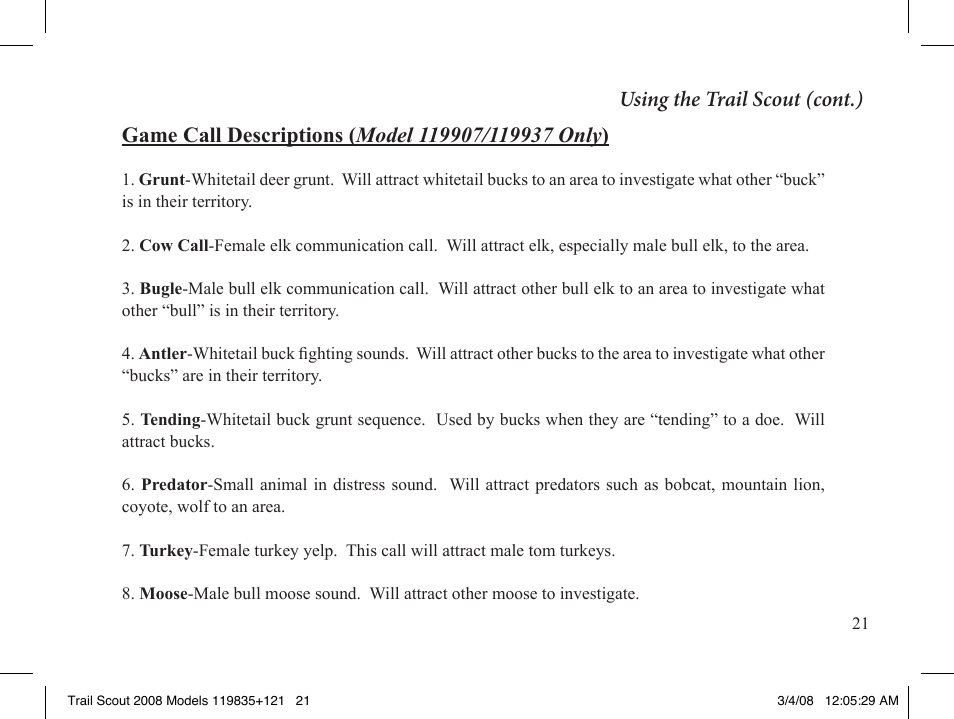 Bushnell 119907 User Manual | Page 21 / 28