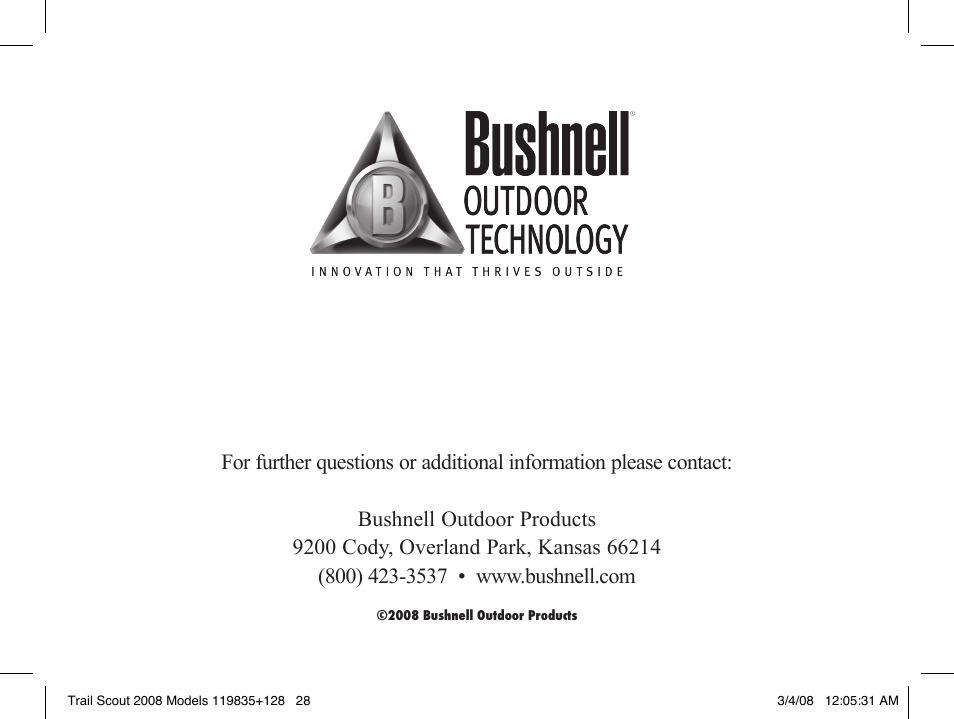 Bushnell 119907 User Manual | Page 28 / 28