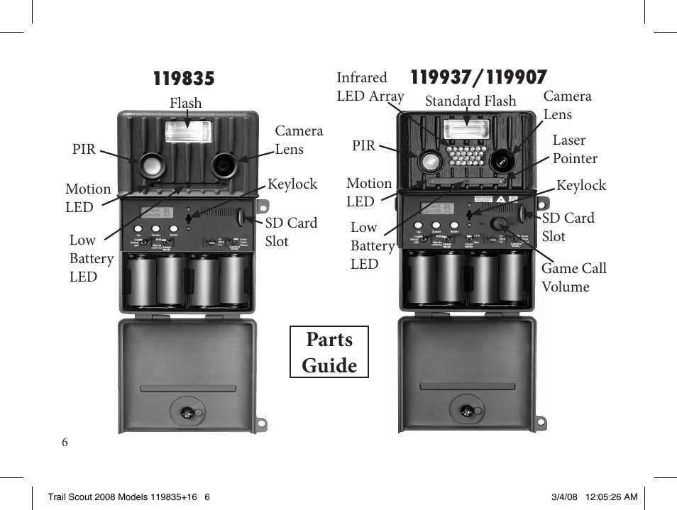 Parts guide | Bushnell 119907 User Manual | Page 6 / 28