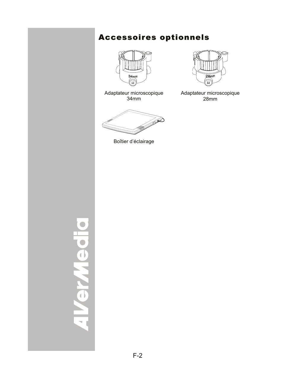 Accessoires optionnels | AVer CP300 User Manual | Page 69 / 192