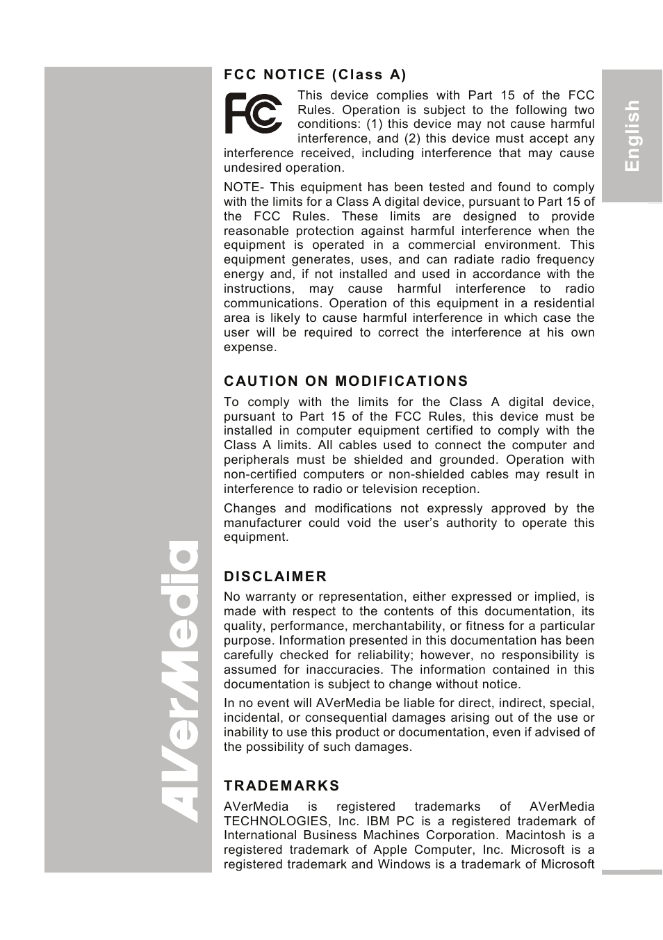 AVer 300AF user manual User Manual | Page 3 / 144