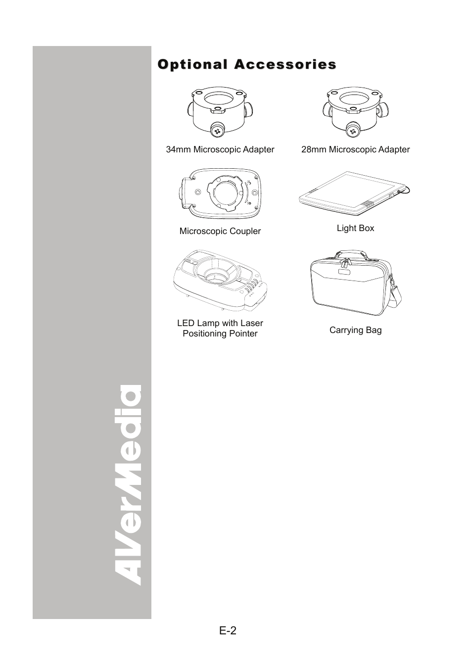 Optional accessories | AVer 300AF user manual User Manual | Page 8 / 144