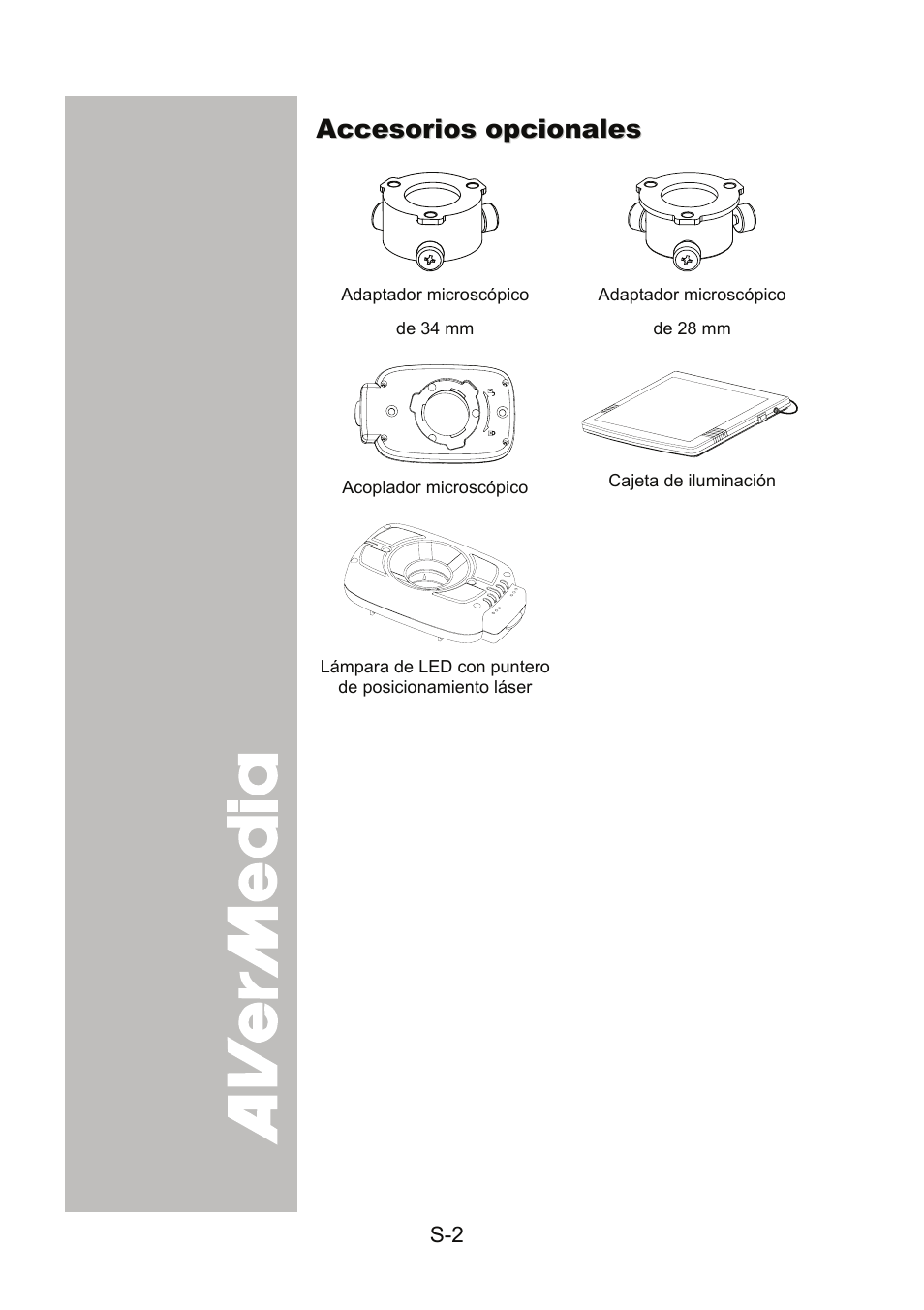 Accesorios opcionales | AVer 300AF user manual User Manual | Page 120 / 170