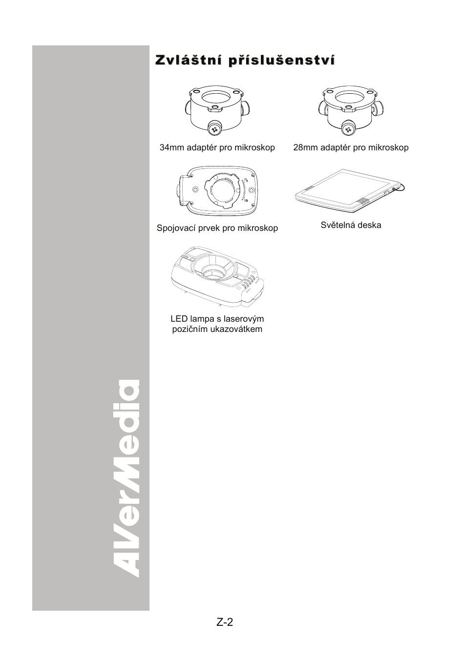 Zvláštní příslušenství | AVer 300AF user manual User Manual | Page 148 / 170