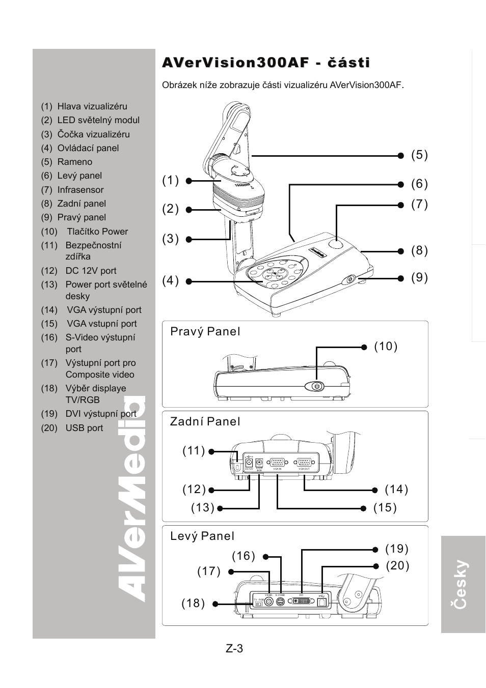 Avervision300af - části | AVer 300AF user manual User Manual | Page 149 / 170