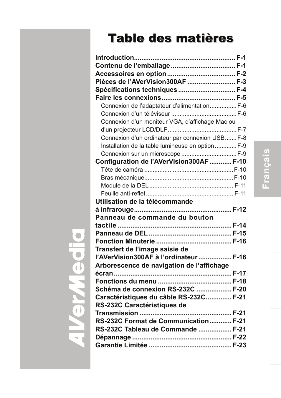 AVer 300AF user manual User Manual | Page 61 / 170