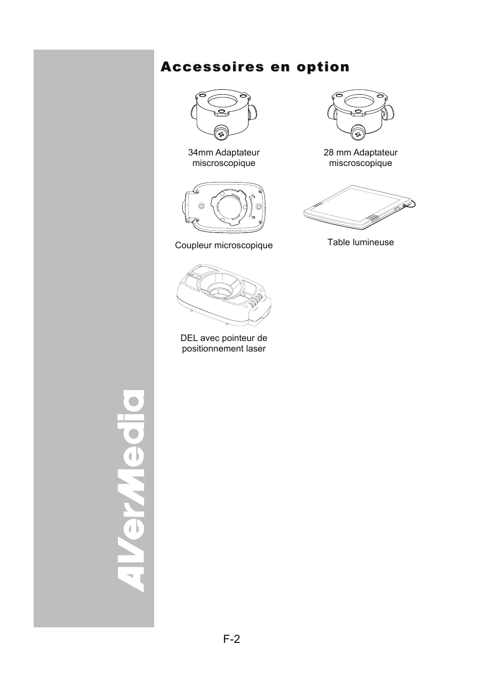 Accessoires en option | AVer 300AF user manual User Manual | Page 64 / 170