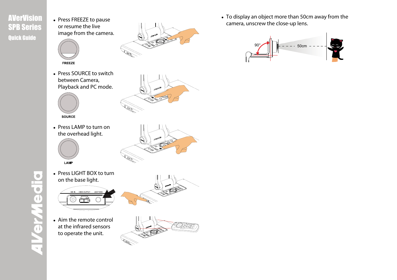 Avervision spb series | AVer SPB370 quick guide User Manual | Page 2 / 2