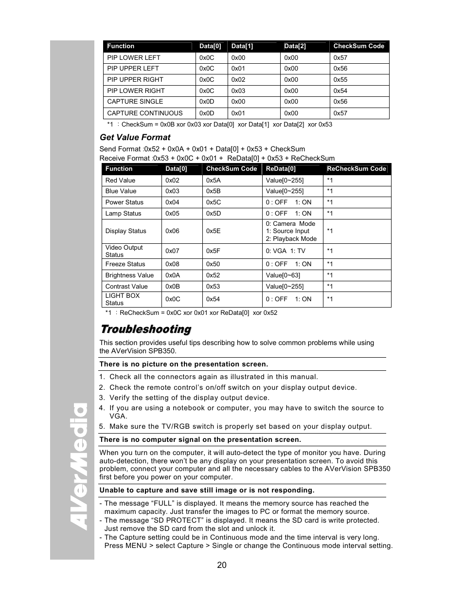 AVer SPB350 user manual User Manual | Page 24 / 25