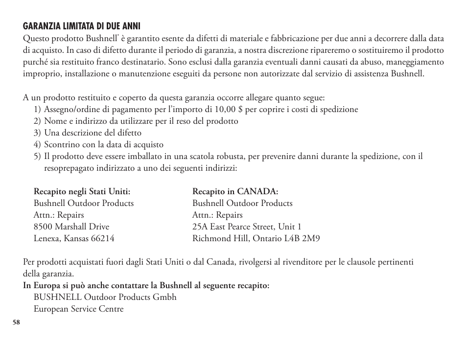 Bushnell 202204 User Manual | Page 60 / 76