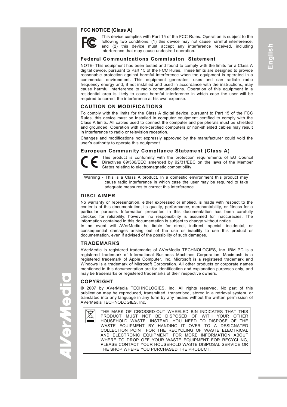 AVer SPC300+ User Manual | Page 3 / 97