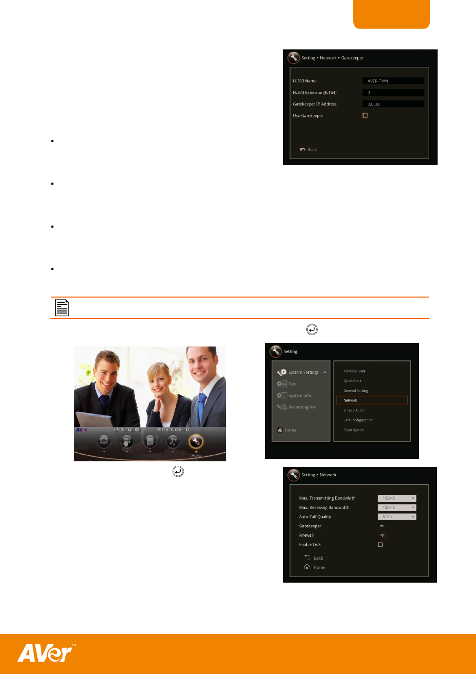 To set the firewall | AVer H300 user manual User Manual | Page 43 / 77