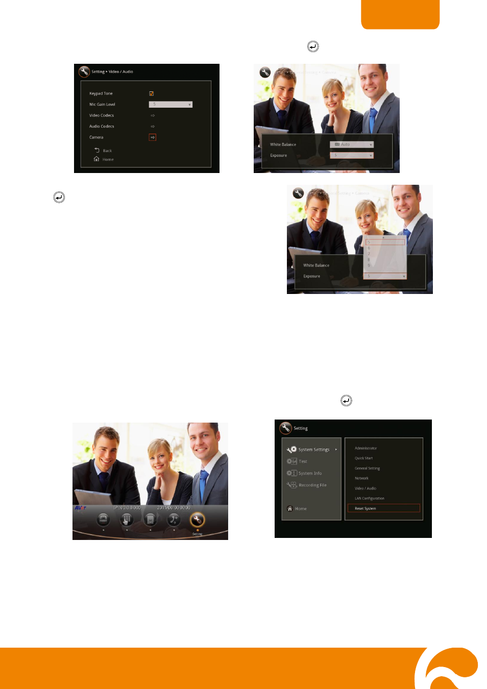 Reset system, To reset the system | AVer H300 user manual User Manual | Page 48 / 77