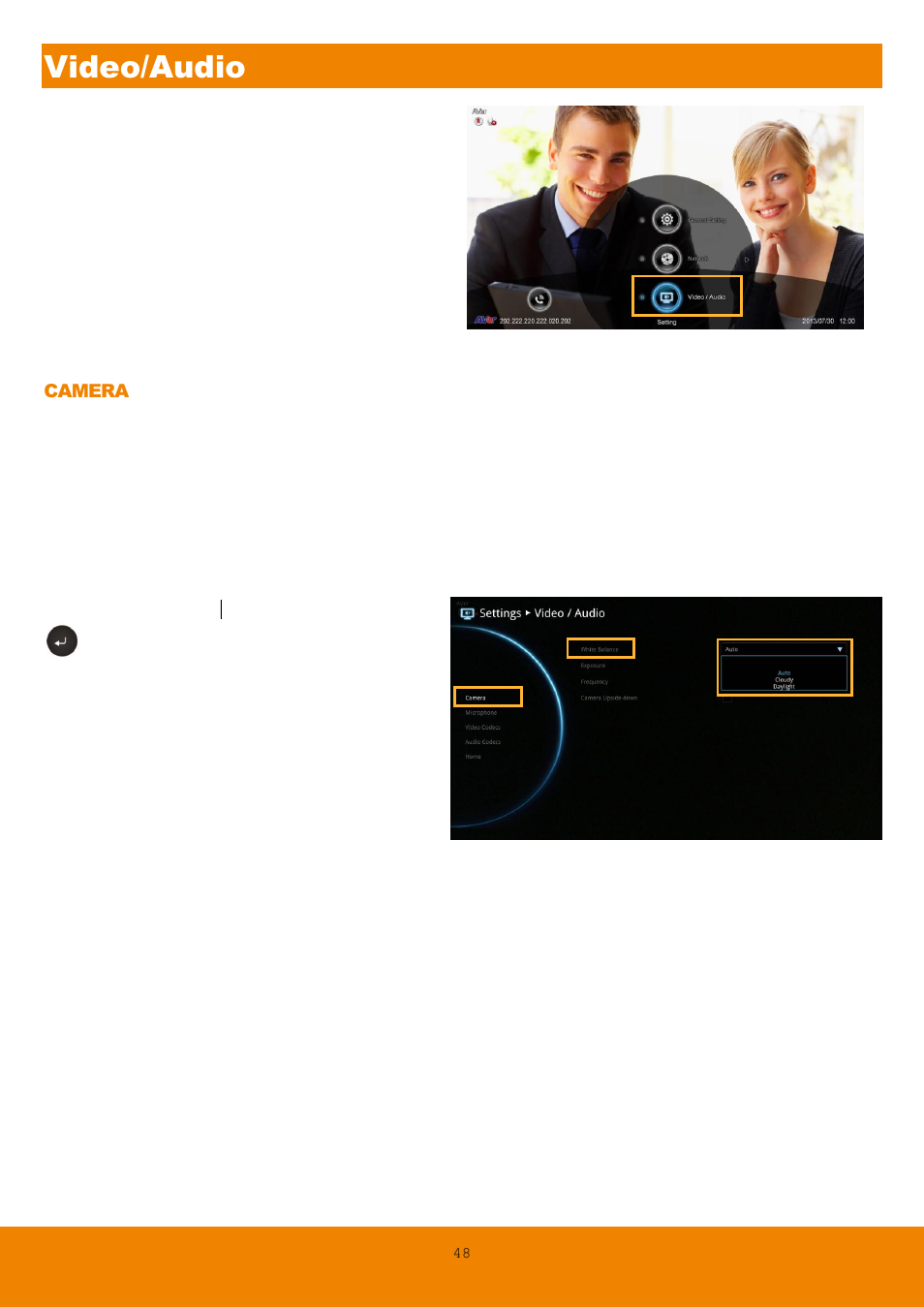 Video/audio | AVer EVC130 user manual User Manual | Page 51 / 89