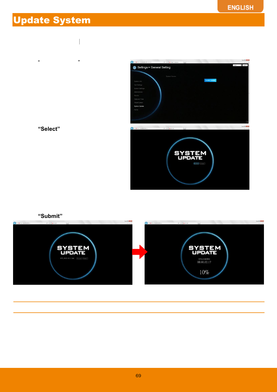 Update system | AVer EVC130 user manual User Manual | Page 72 / 89