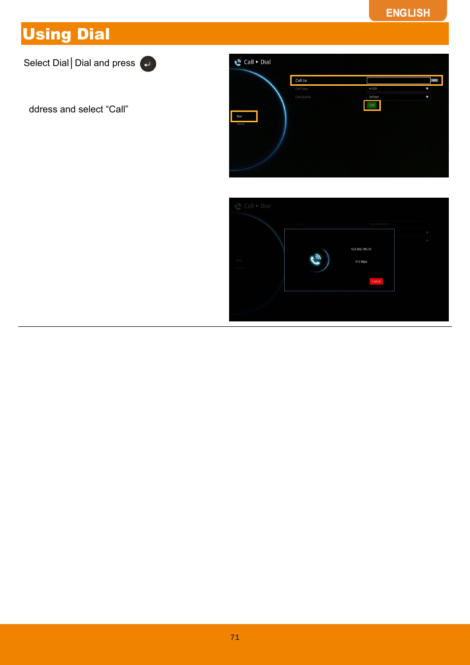 Using dial | AVer EVC130 user manual User Manual | Page 74 / 89