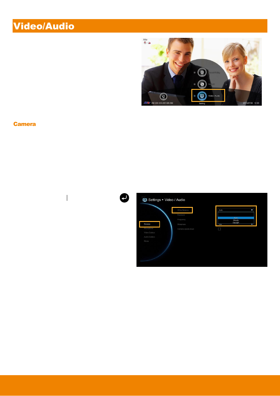 Video/audio | AVer EVC900 User Manual | Page 55 / 93