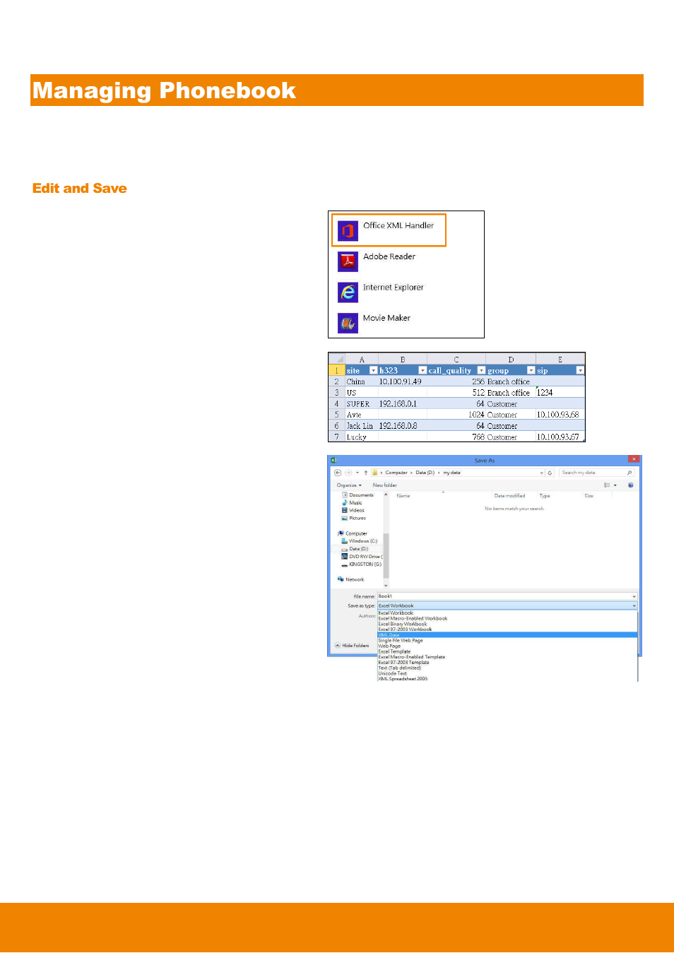Managing phonebook | AVer EVC900 User Manual | Page 77 / 93