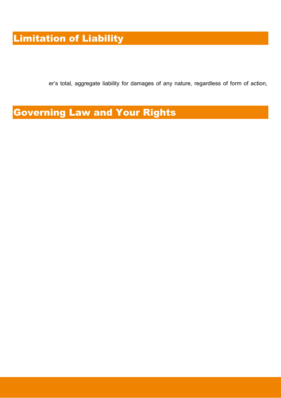 Limitation of liability, Governing law and your rights | AVer EVC900 User Manual | Page 91 / 93