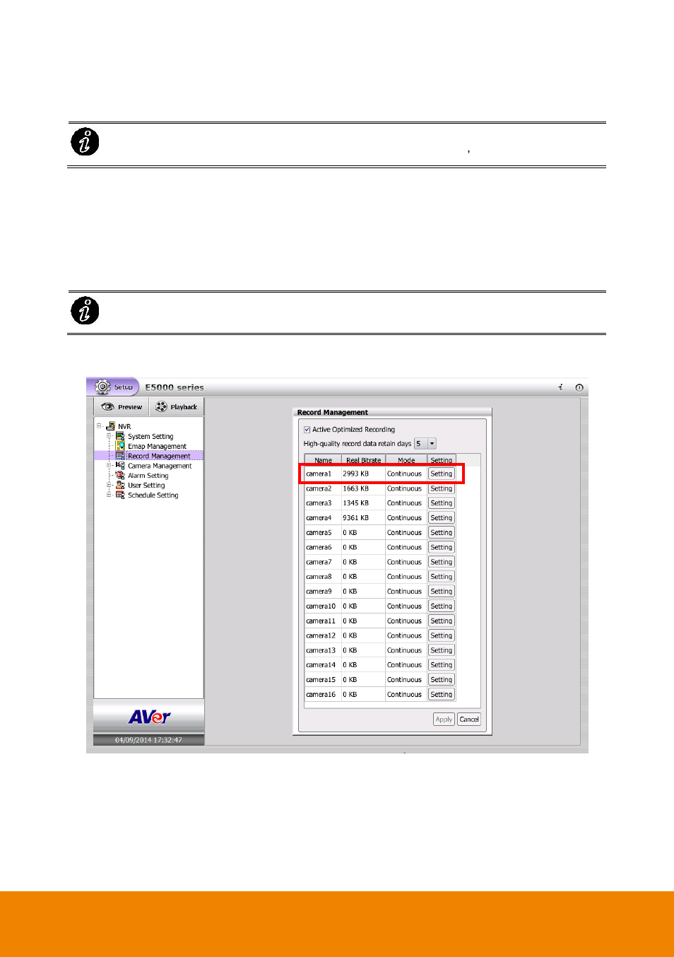 9 record management, Record management, Chapter 2.9 | AVer E5000 series User Manual | Page 101 / 191