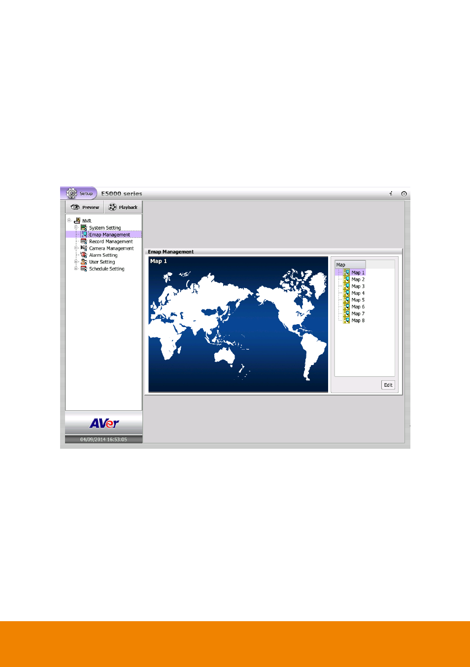 15 emap setting, 1 setting emap, Emap setting | Setting emap | AVer E5000 series User Manual | Page 129 / 191