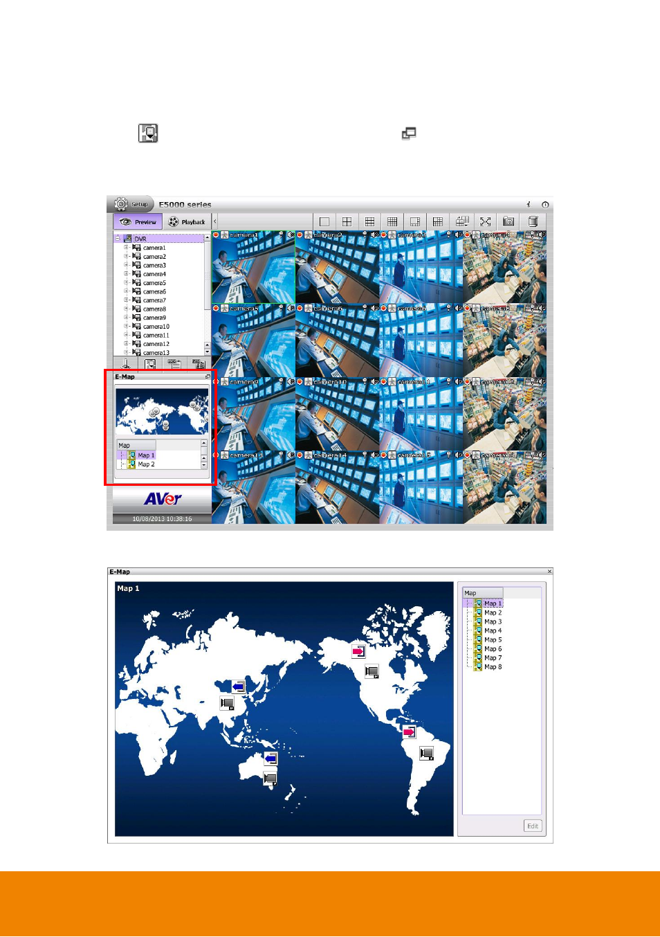 7 viewing emap, Viewing emap, Chapter 3.7 | AVer E5000 series User Manual | Page 153 / 191