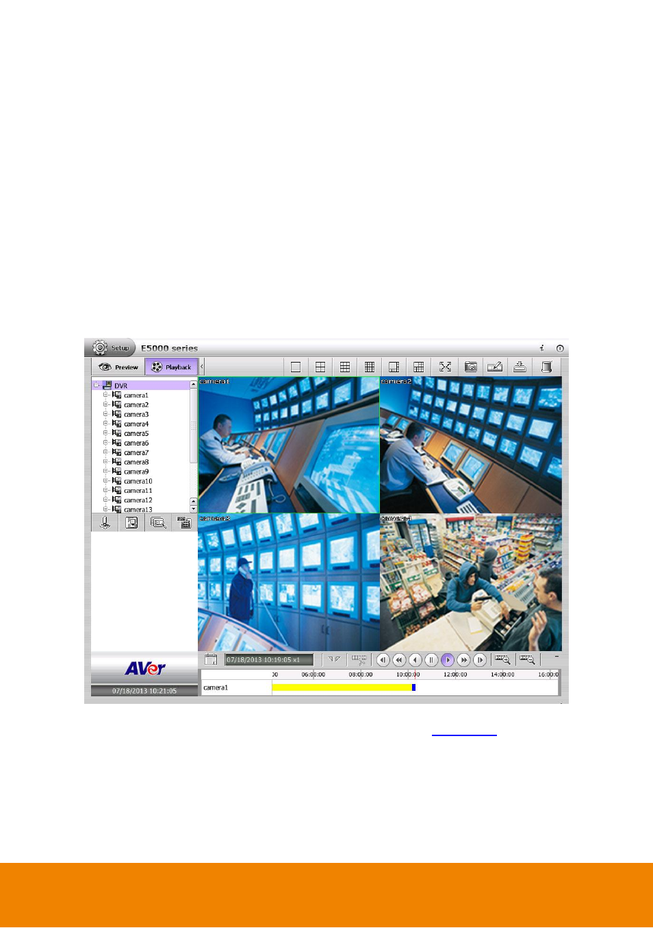 1 playback on nvr/dvr system, Chapter 4, Playback recorded video on nvr/dvr system | Playback on nvr/dvr system | AVer E5000 series User Manual | Page 161 / 191