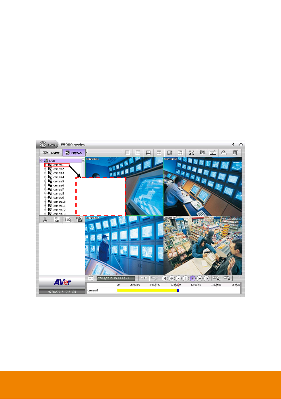 6 playback mode management, 1 managing channel display position, Playback mode management | Managing channel display position, Chapter 4.6.1 | AVer E5000 series User Manual | Page 169 / 191