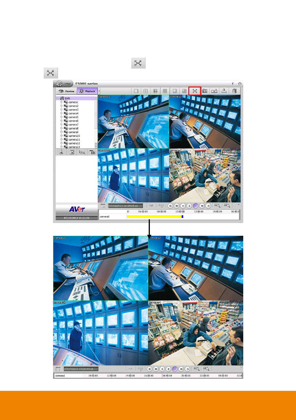 4 full screen display, Full screen display | AVer E5000 series User Manual | Page 172 / 191