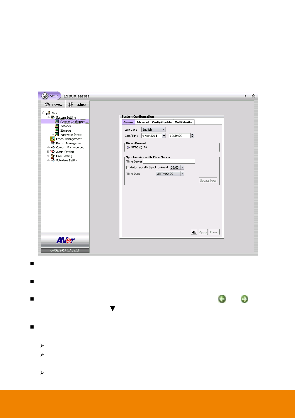 1 general system setting, General system setting | AVer E5000 series User Manual | Page 36 / 191