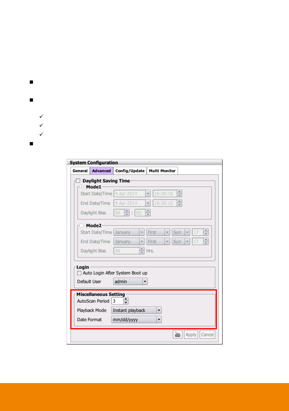 3 customizing system miscellaneous setting, Customizing system miscellaneous setting | AVer E5000 series User Manual | Page 40 / 191