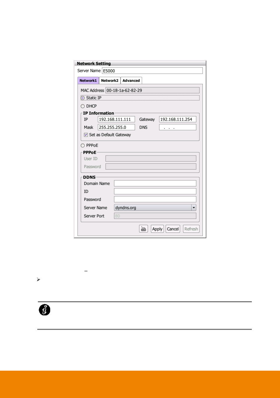 6 network setting, Network setting, Chapter 2.6 | AVer E5000 series User Manual | Page 53 / 191