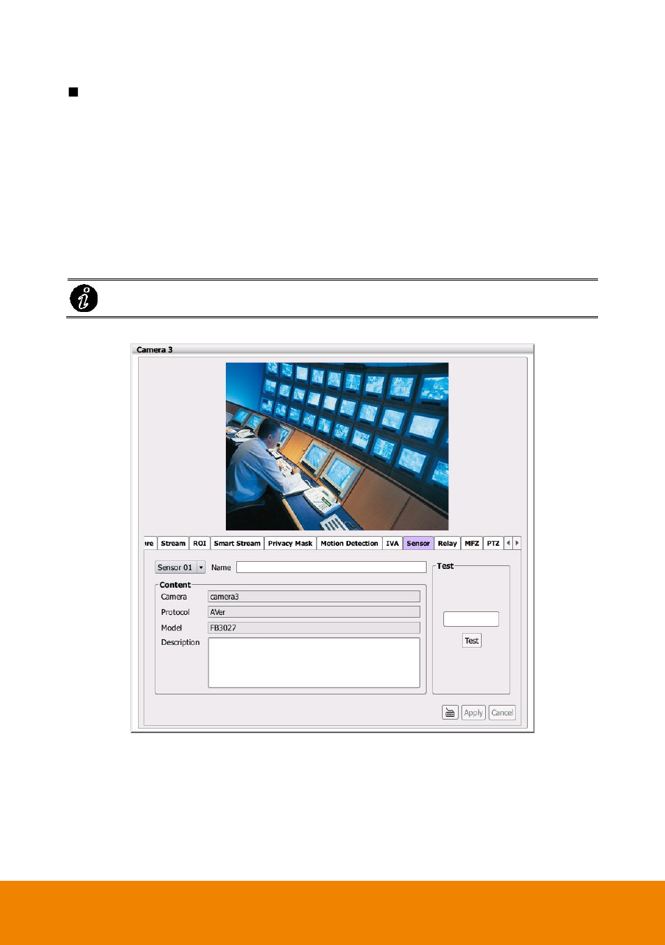 Sensor | AVer E5000 series User Manual | Page 92 / 191