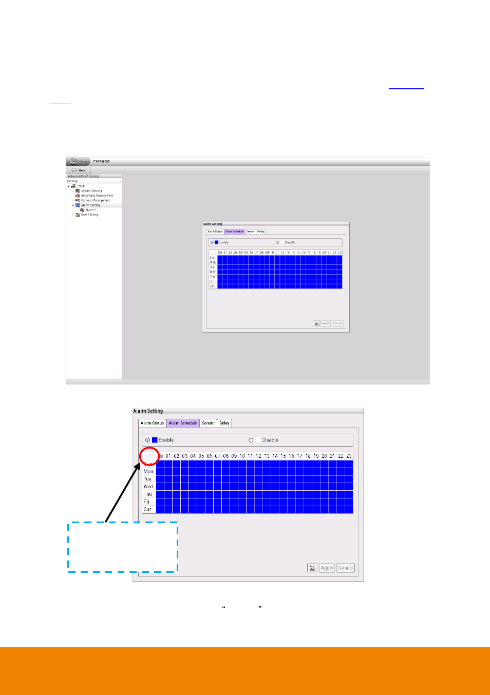 Setup alarm schedule | AVer CM5000 User Manual | Page 150 / 157