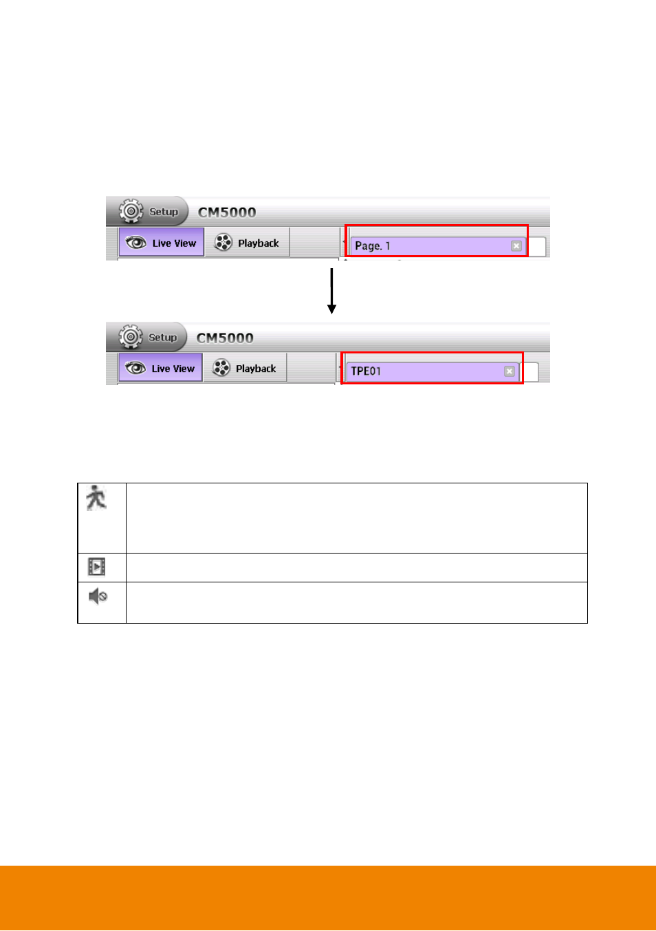 3 the icons on monitored channels, The icons on monitored channels | AVer CM5000 User Manual | Page 18 / 157