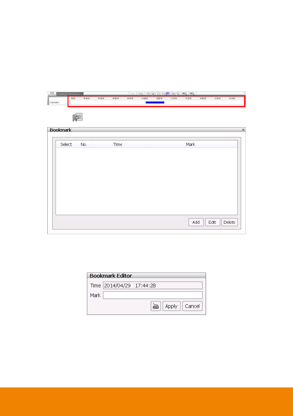 2 bookmark a section of the video for playback, Bookmark a section of the video for playback, Chapter | AVer CM5000 User Manual | Page 65 / 157