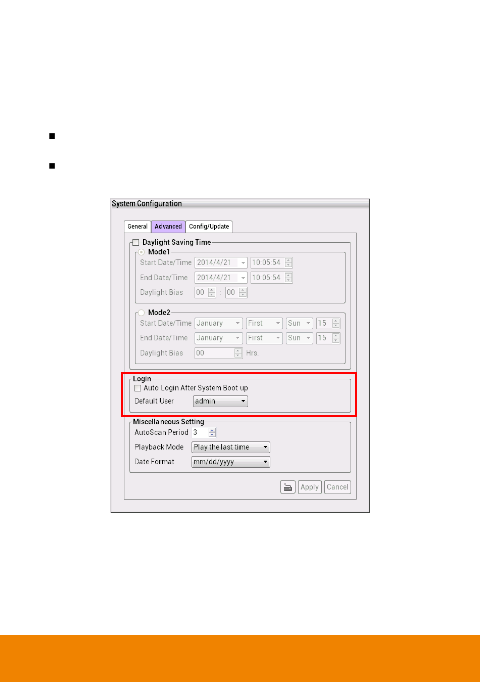 Customize system login setting | AVer CM5000 User Manual | Page 92 / 157