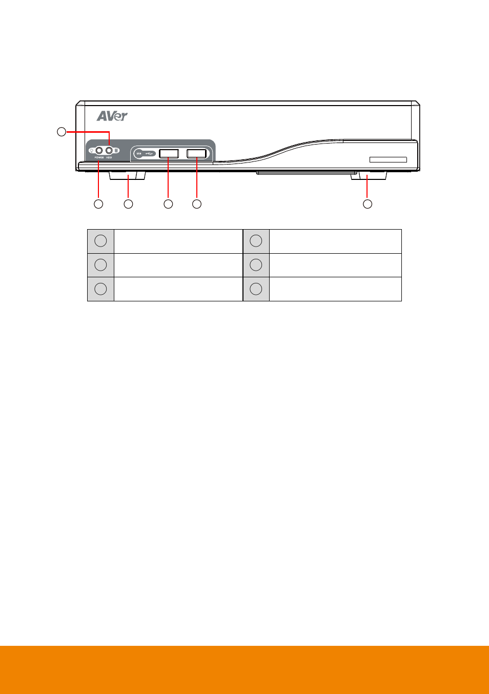 2 front panel, Front panel | AVer E1008H User Manual | Page 11 / 180