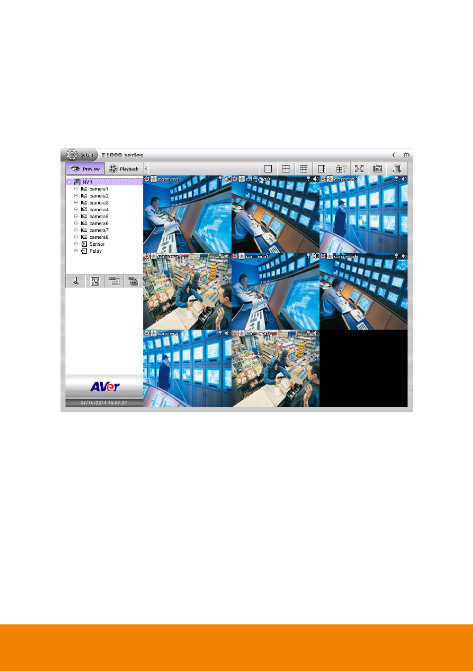 Chapter 3 monitoring the nvr/dvr, Chapter 3, Monitoring the nvr/dvr | AVer E1008H User Manual | Page 137 / 180