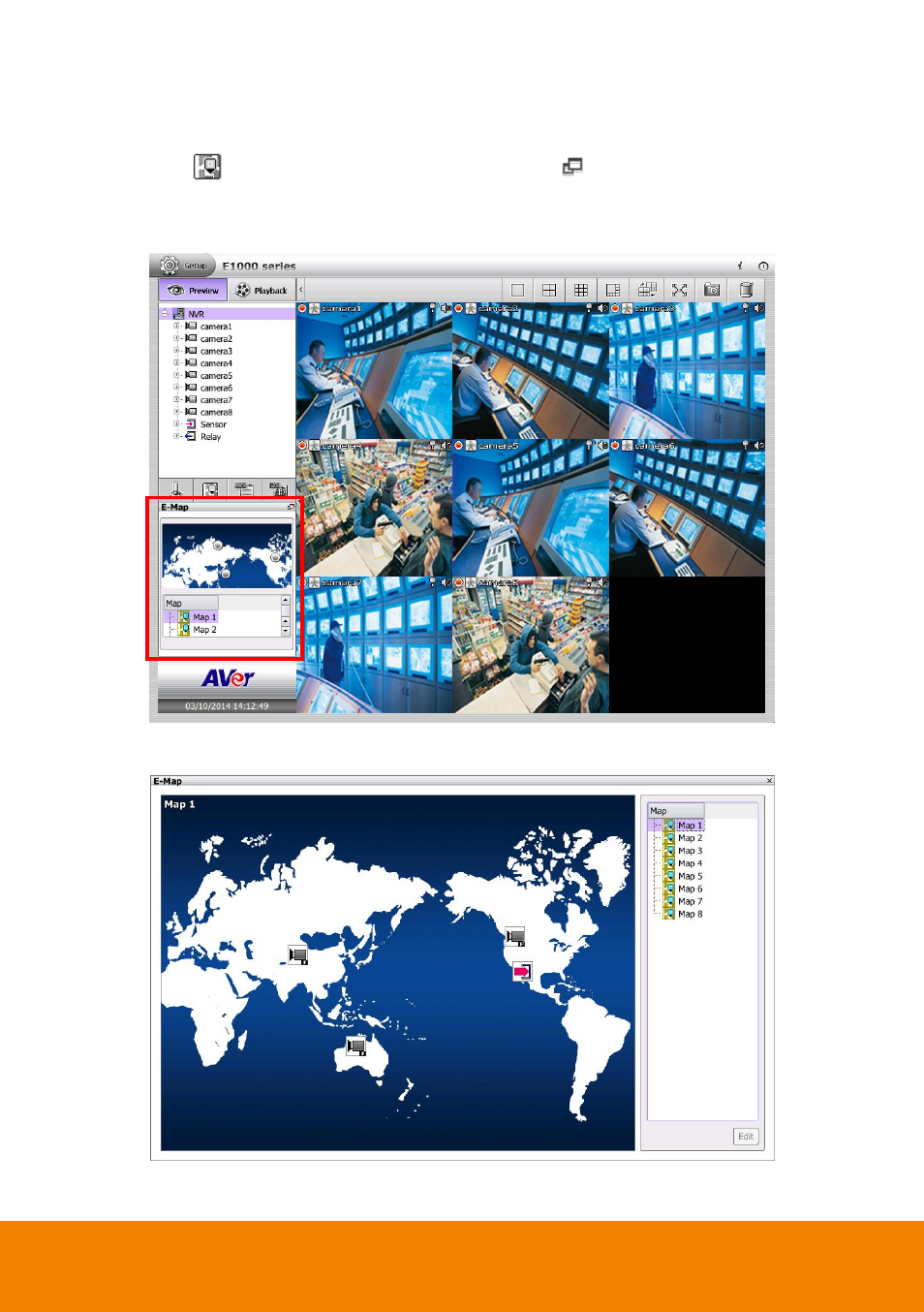 7 view the emap, View the emap, Chapter 3.7 | AVer E1008H User Manual | Page 144 / 180