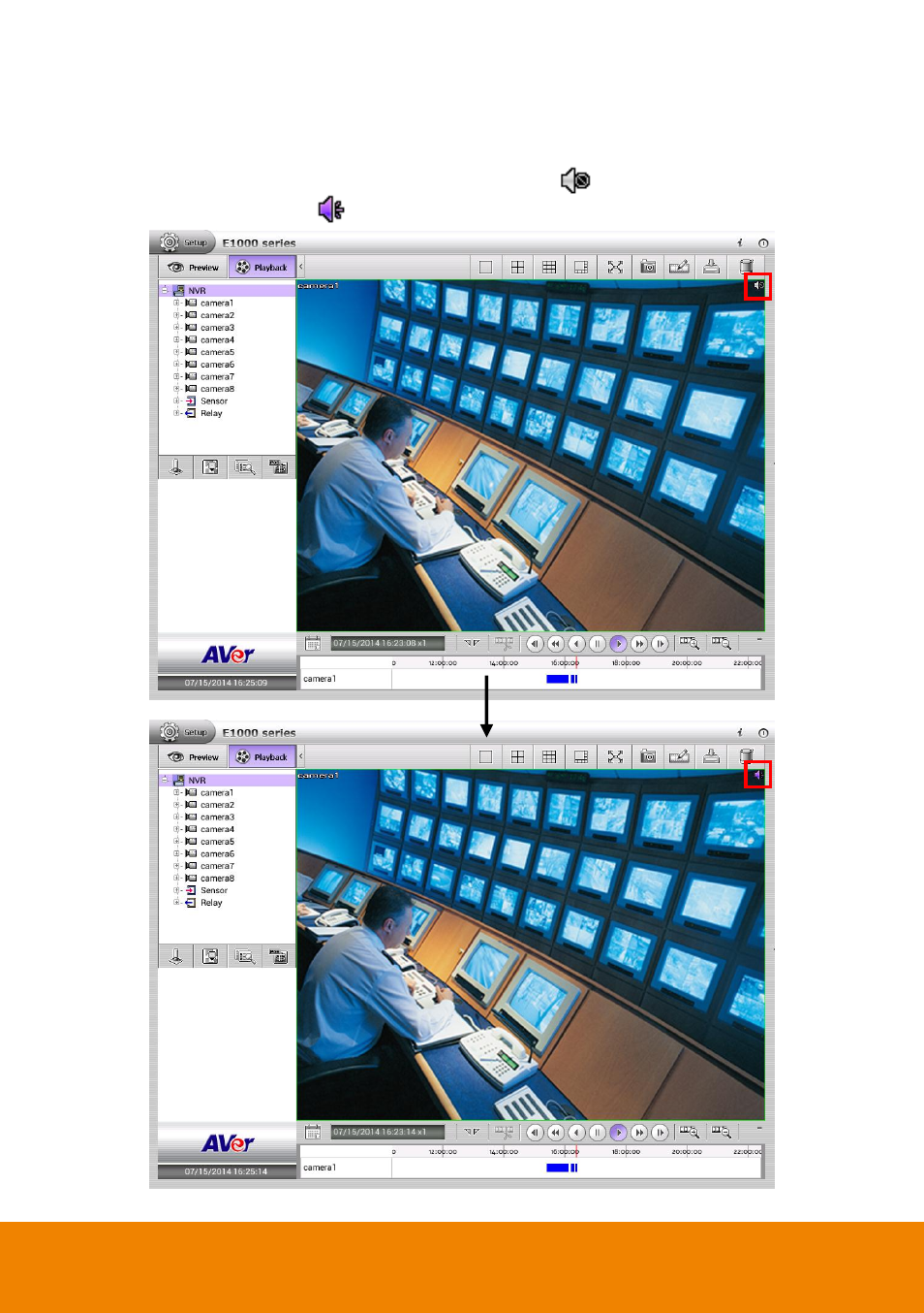 2 enable/disable sound of the channel, Enable/disable sound of the channel | AVer E1008H User Manual | Page 159 / 180