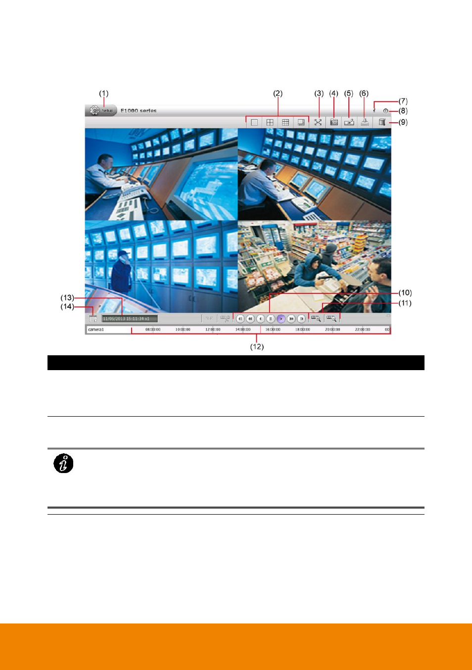 2 familiarizing function in playback compact mode, Familiarizing function in playback compact mode, Chapter 2.4.2 | AVer E1008H User Manual | Page 31 / 180